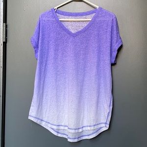 Fade into purple Performance V-neck T-shirt L